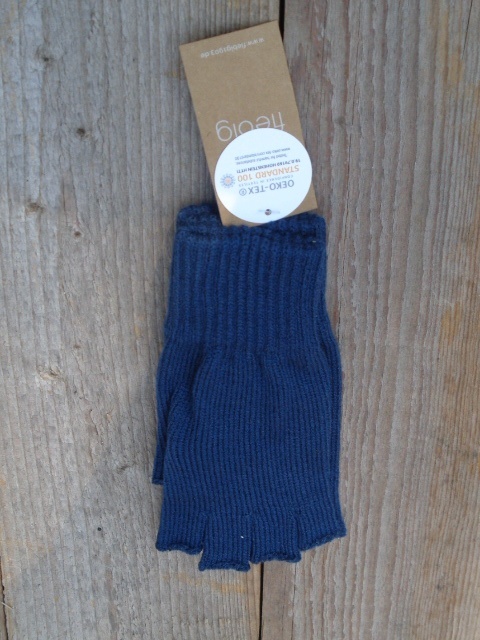 Outlet Schoonhoven - Marine blauwe vingerloze handschoenen van Fiebig